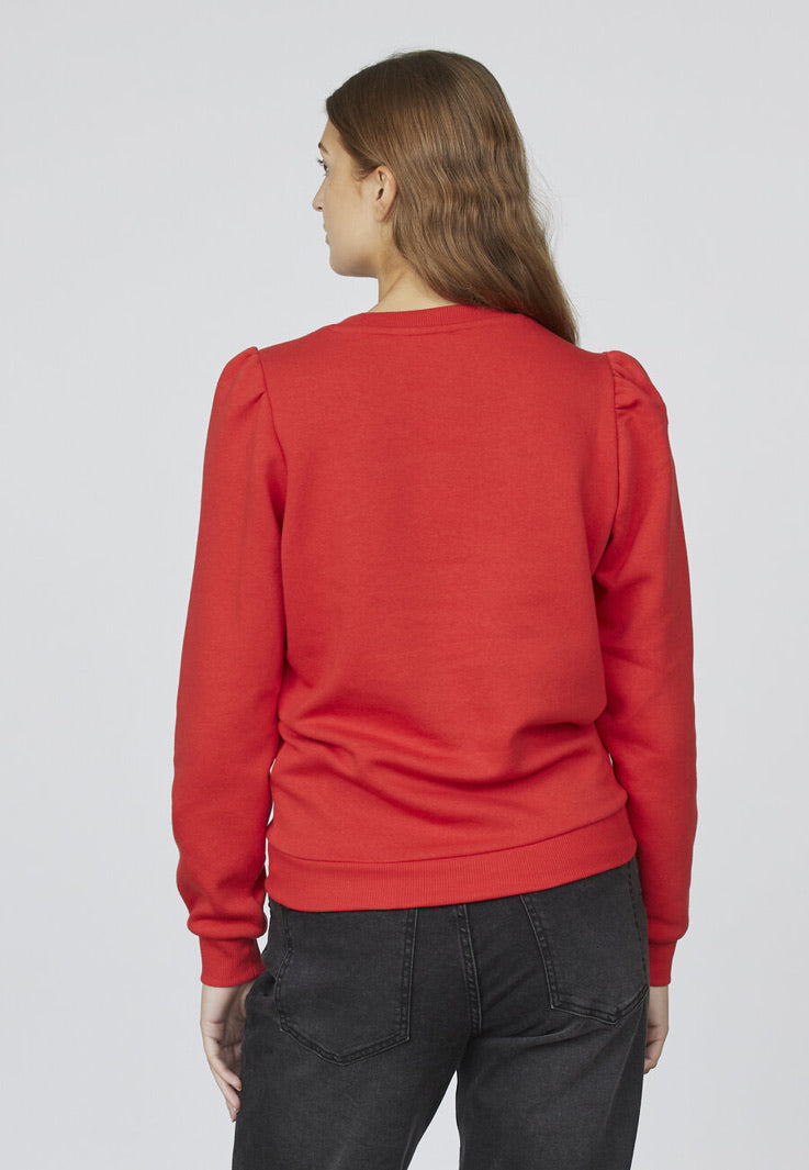 Peva Puff Sweater Strawberry