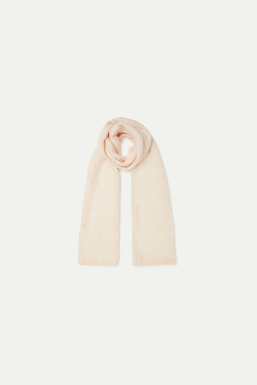 White soft knit scarf