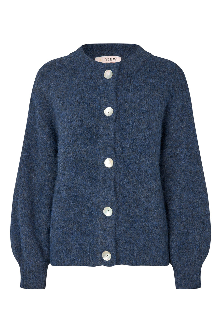 Patrisia Solid Knit Cardigan Navy