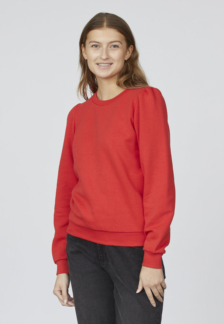 Peva Puff Sweater Strawberry