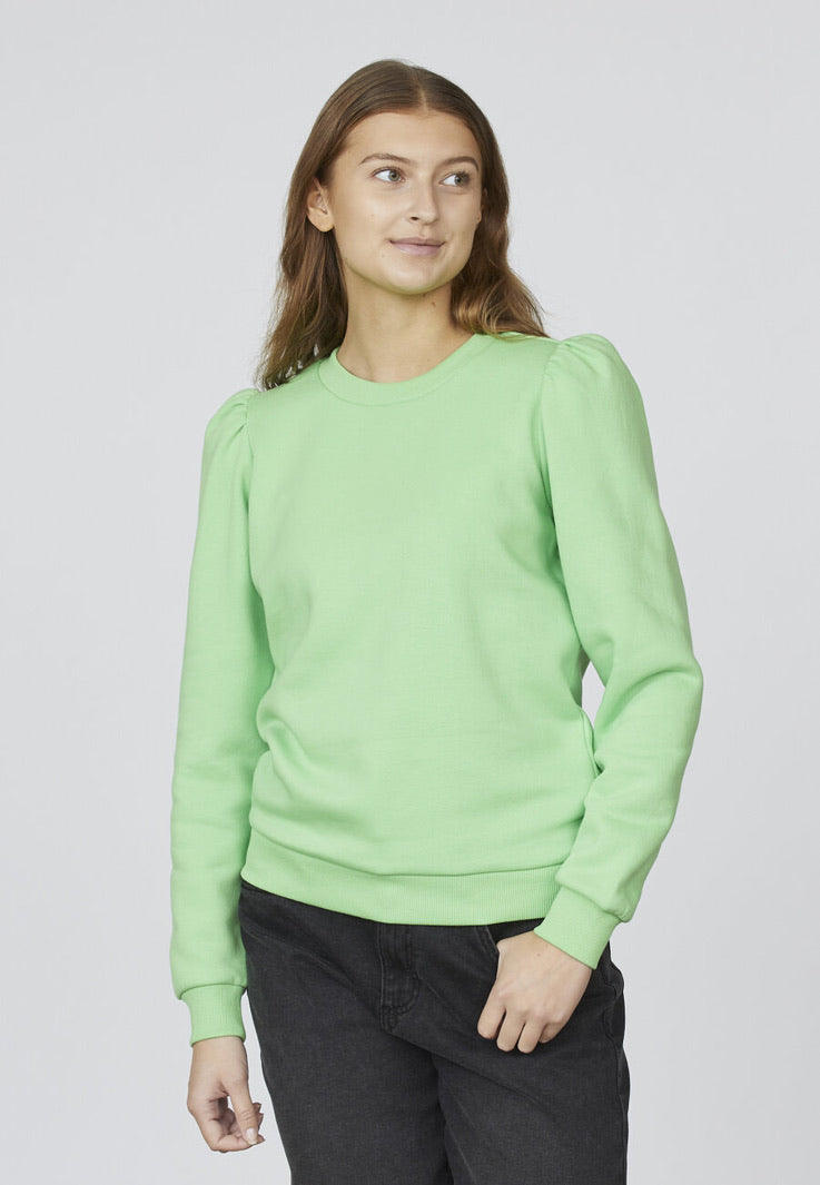 Peva Puff Sweater Green