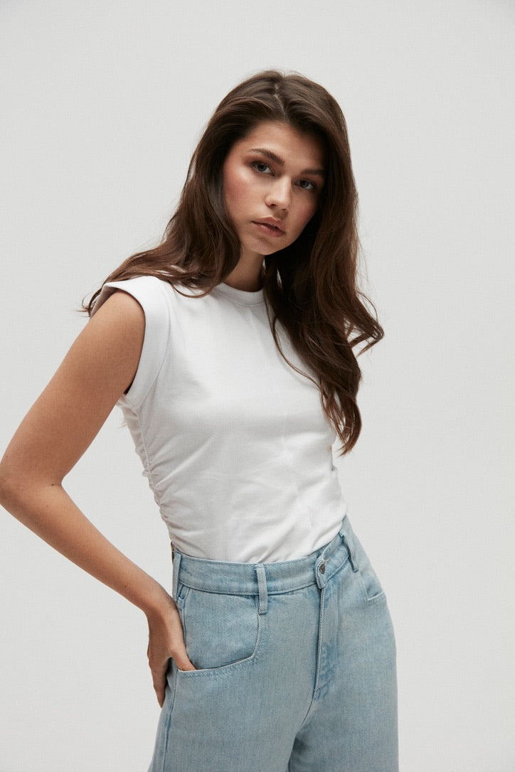 Farrah - Flowy Wide Leg Jeans With Slits