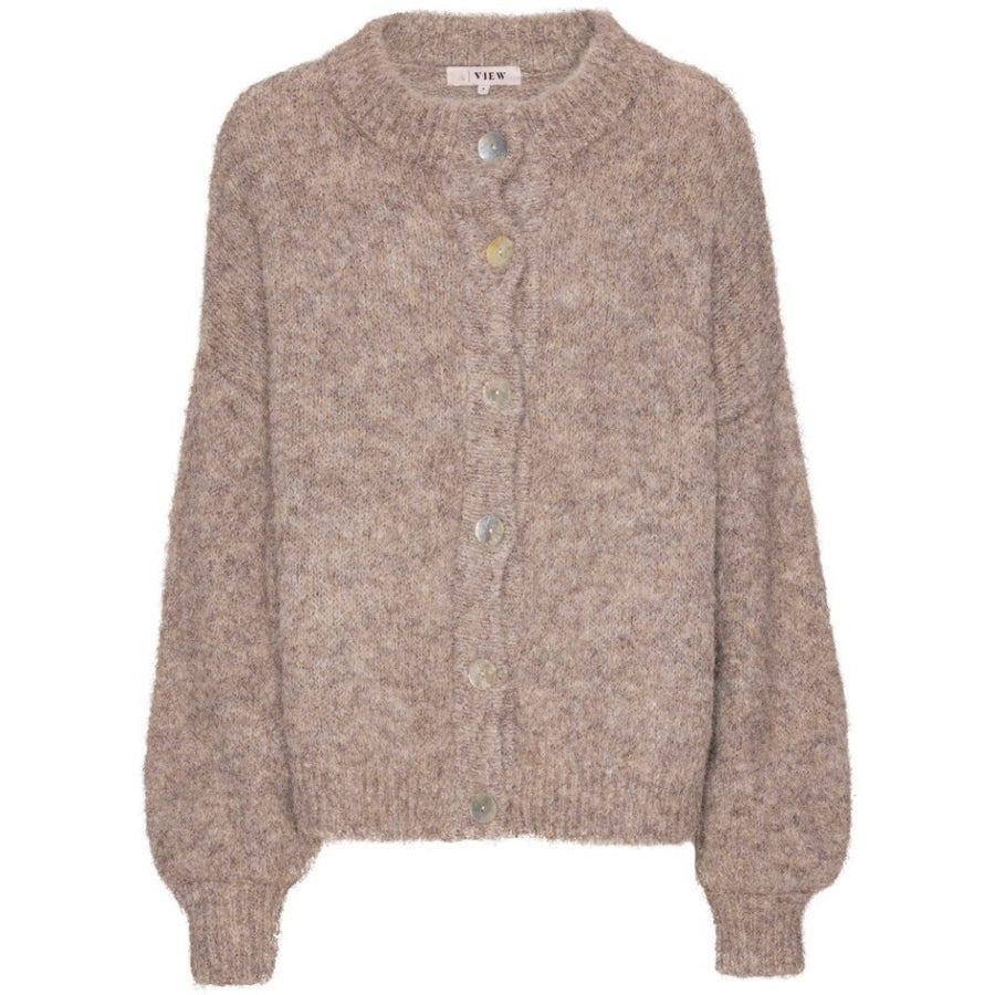 Patricia Solid Knit Cardigan Light Brown