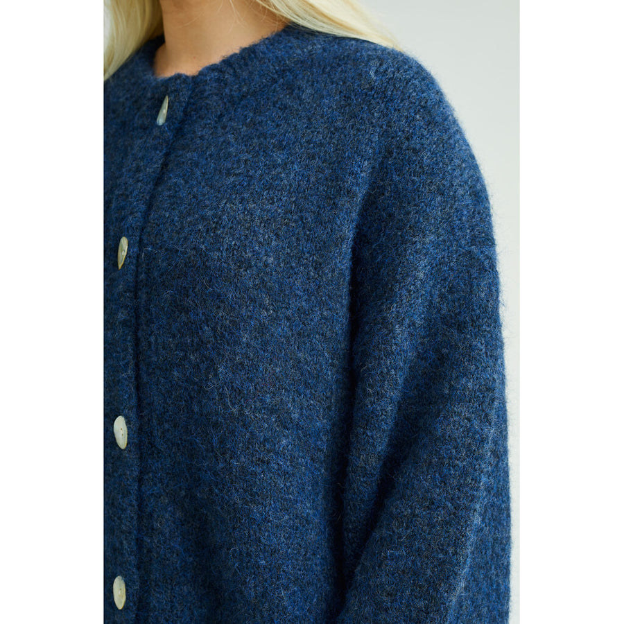 Patrisia Solid Knit Cardigan Navy