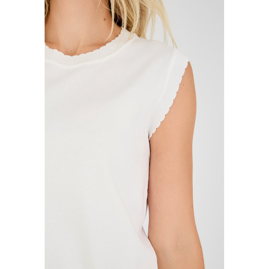 Ulla Knit Tank Top White