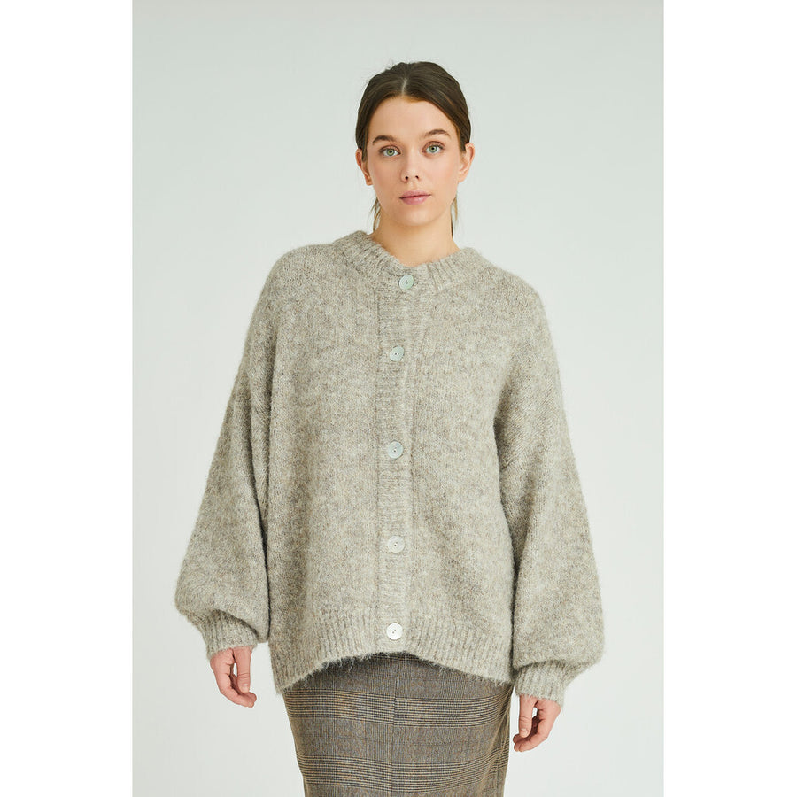 Patricia Solid Knit Cardigan Light Brown