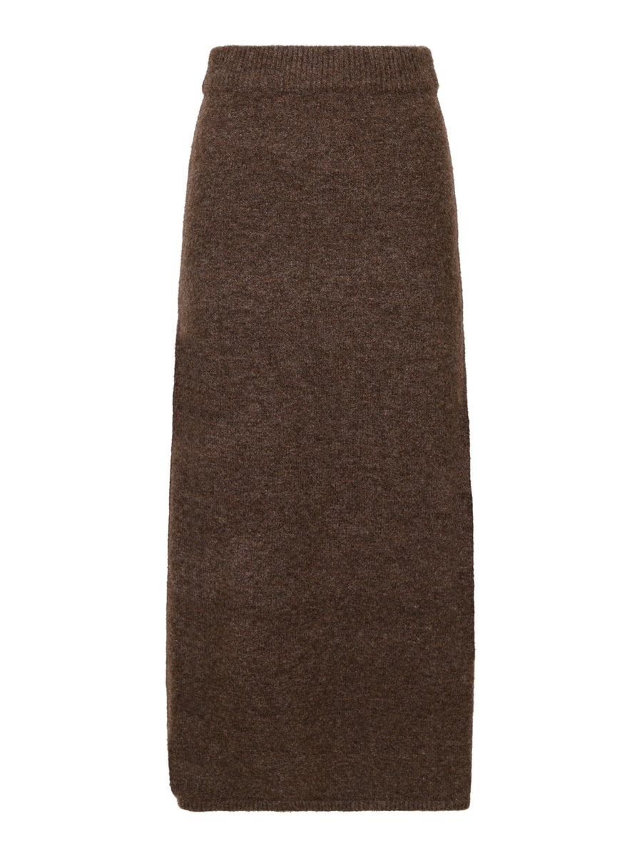 Ashanti Knit Skirt Brown Melange