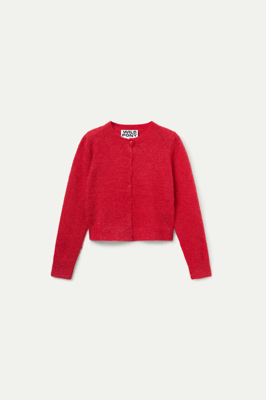 Red soft knit cardigan