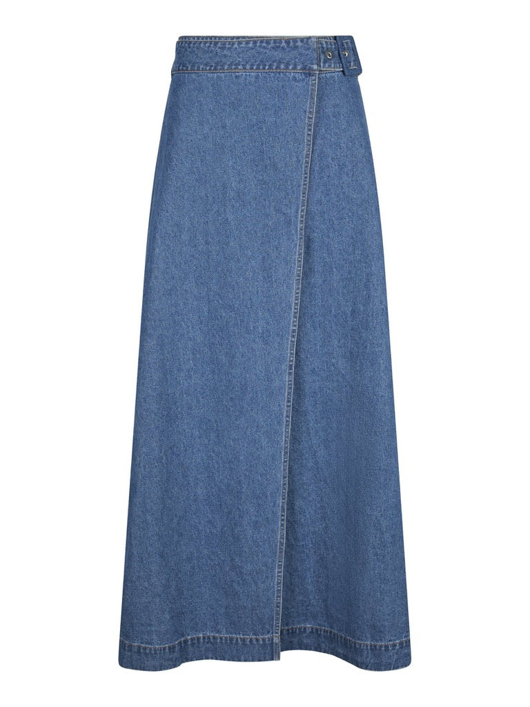 Nina Wrap Denim Skirt