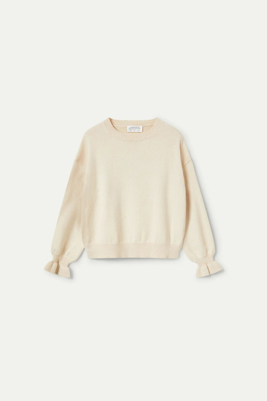 Beige cuff detail sweater