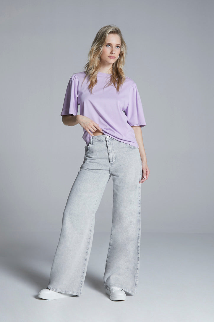 Palazzo Jeans Light Grey