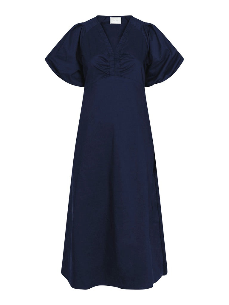 Illana Poplin Dress Navy