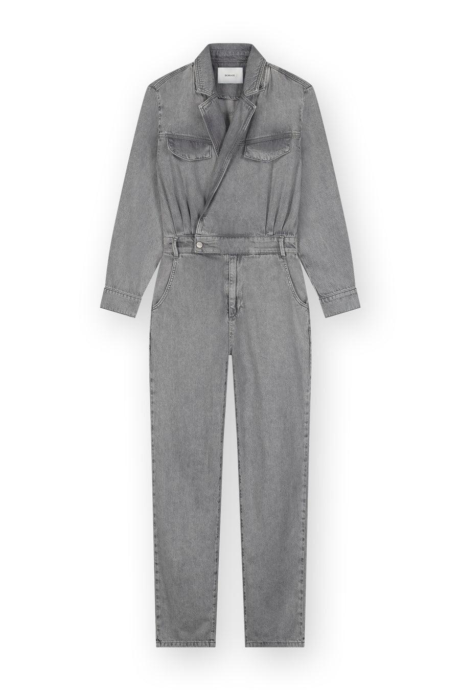 Cross Over Jumpsuit Mid Grey